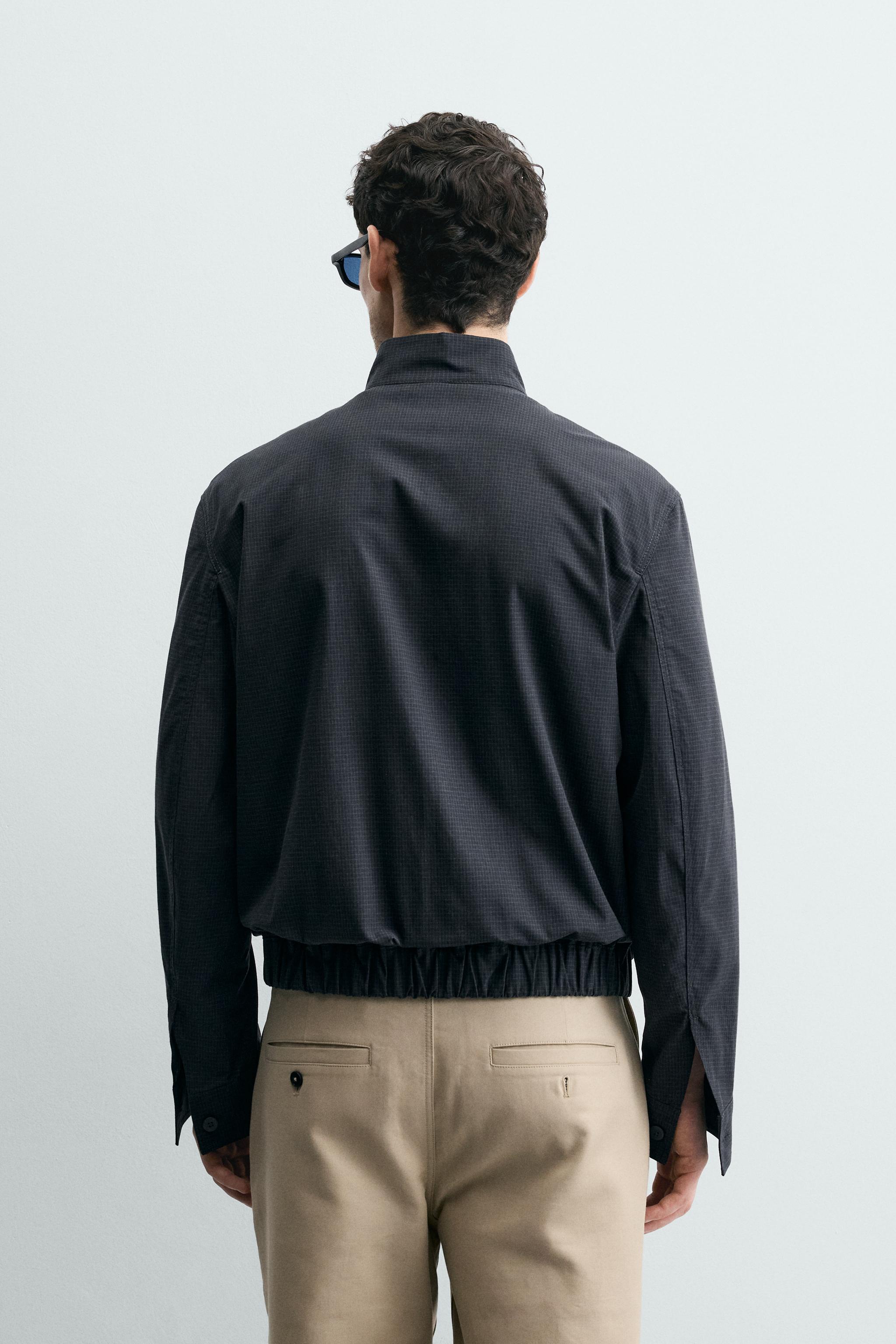 BLOUSON BOMBER REGULAR FIT À CARREAUX